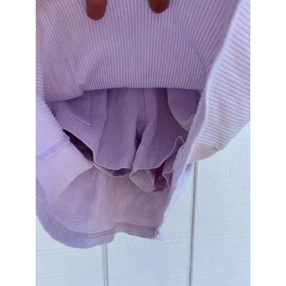 Pink Victoria Secret Mini Dress, Built in Shorts, Ribbed Purple, Sz S - Picture 2 of 6